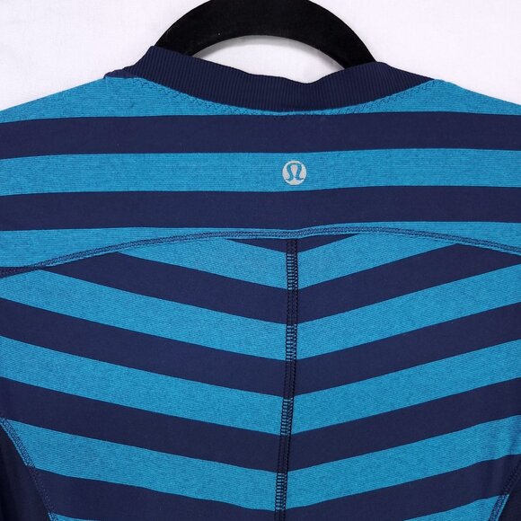 Lululemon Base Runner Shirt Women’s 6 Striped Pullover Long Sleeve Lightweight - Picture 9 of 11